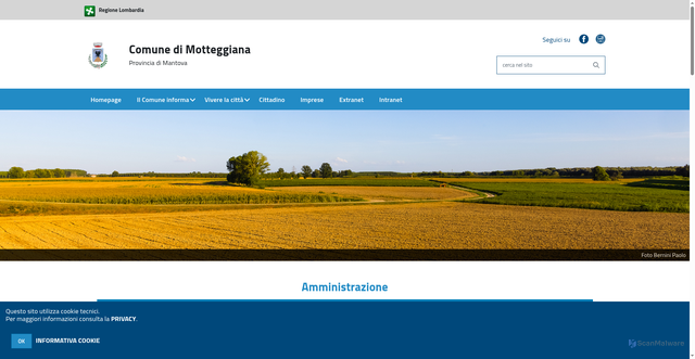 Security scan screenshot of https://www.comune.motteggiana.mn.it/hh/index.php