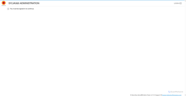 Security scan screenshot of https://sylva360-admin.storaenso.com