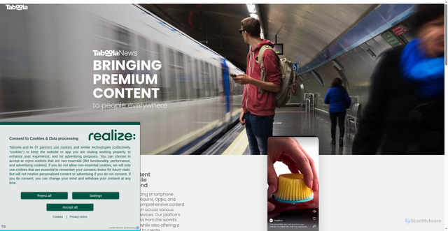 Security scan screenshot of https://nova.taboolanews.com