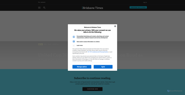 Security scan screenshot of https://www.brisbanetimes.com.au/sport/tennis/united-cup-2026-live-alex-de-minaur-s-season-begins-in-sydney-maya-joint-out-with-illness-20260102-p5nr8i.html?post=p59q17