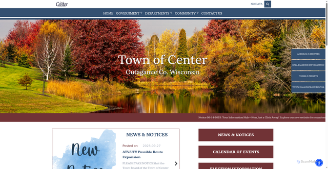 Security scan screenshot of https://centerwi.gov/