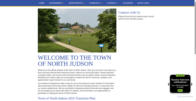 Security scan screenshot of https://www.northjudsonin.gov/
