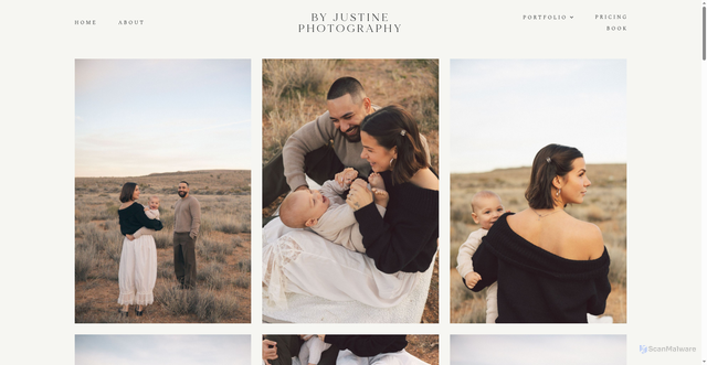 Security scan screenshot of https://www.byjustinephotography.com/