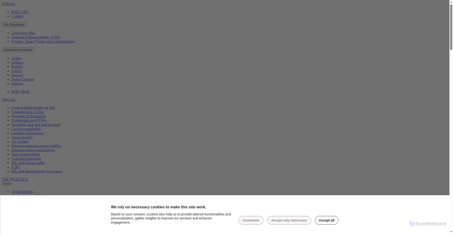 Security scan screenshot of https://casebook.icrc.org/a_to_z/glossary/ceasefire