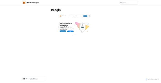 Security scan screenshot of https://mitamxsklgxn.gitbook.io/