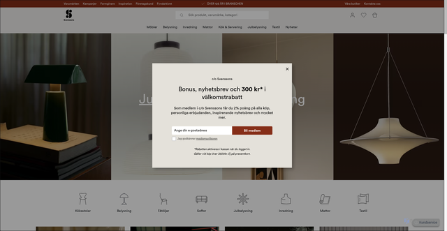 Security scan screenshot of https://svenssons.se