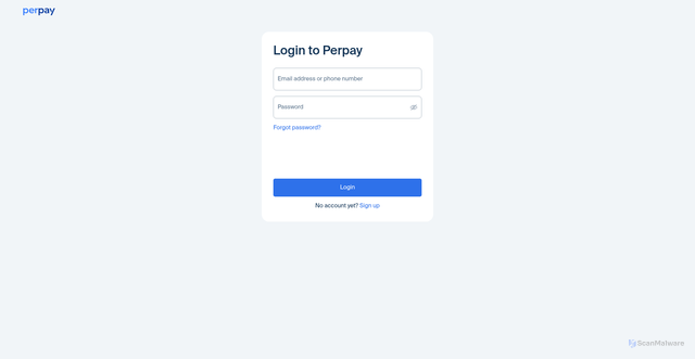 Security scan screenshot of https://shop.perpay.com