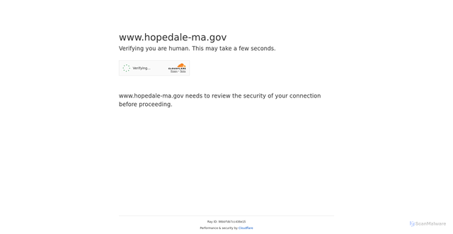 Security scan screenshot of https://www.hopedale-ma.gov/