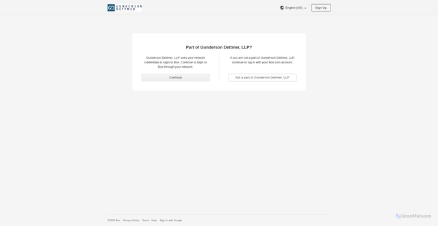 Security scan screenshot of https://gunder.account.box.com