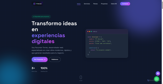 Security scan screenshot of https://ftdevlab.com/