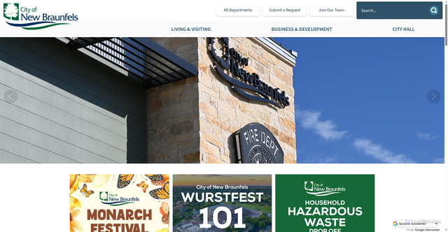 Security scan screenshot of https://newbraunfels.gov/