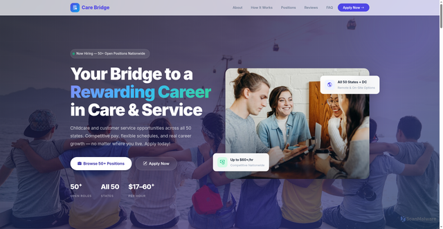 Security scan screenshot of http://carebridges.pages.dev/