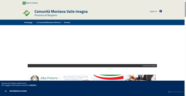 Security scan screenshot of https://cmvalleimagna.bg.it