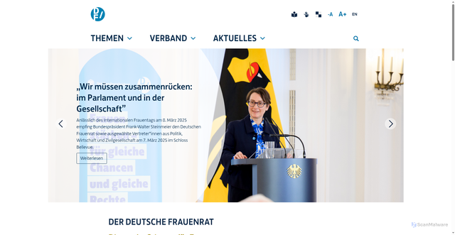 Security scan screenshot of http://www.frauenrat.de