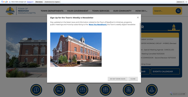 Security scan screenshot of https://needhamma.gov/