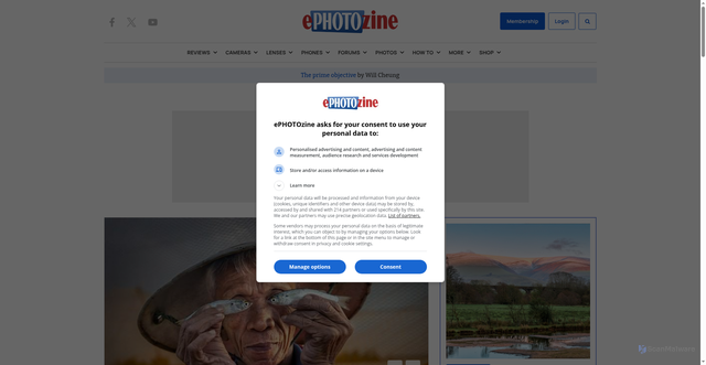 Security scan screenshot of https://www.ephotozine.com