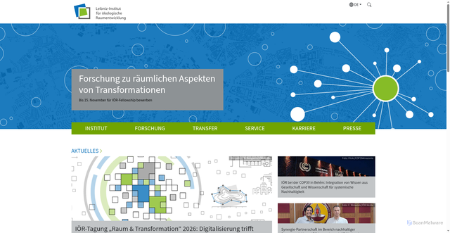 Security scan screenshot of http://www.ioer.de/