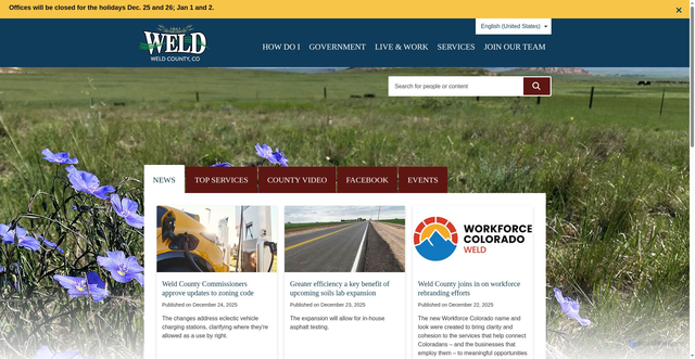 Security scan screenshot of https://www.weld.gov/