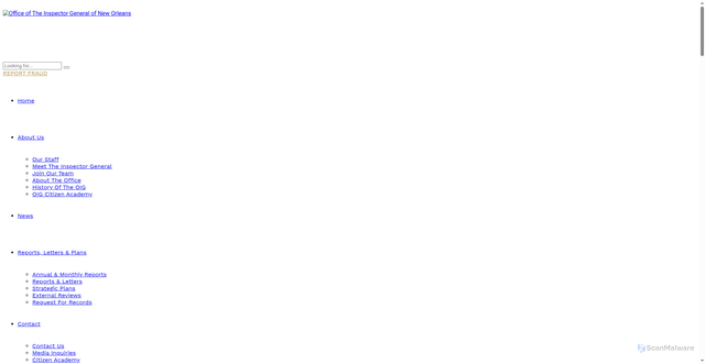 Security scan screenshot of https://nolaoig.gov/