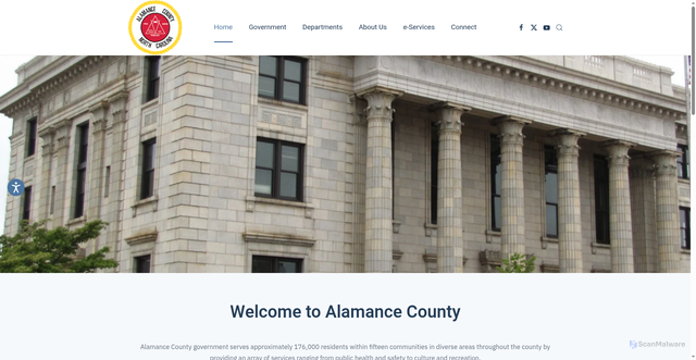 Security scan screenshot of https://alamancecountync.gov/