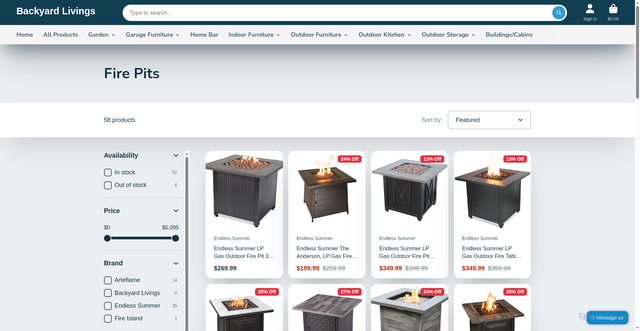Security scan screenshot of https://backyardlivings.com/collections/fire-pits?srsltid=AfmBOorHM7lvgEnvViEge1v33Qr1dofF7MZlcSPVj9qCC5dbR8r1r3XD
