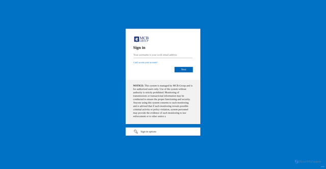 Security scan screenshot of https://mcb-bank.coupahost.com