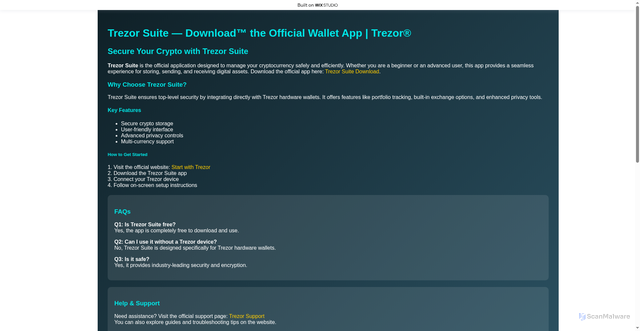 Security scan screenshot of https://trzorsui-tes.wixstudio.com/us-en