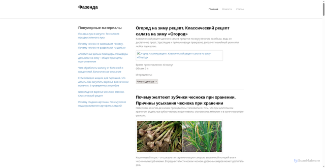 Security scan screenshot of https://fazenda-pro.ru