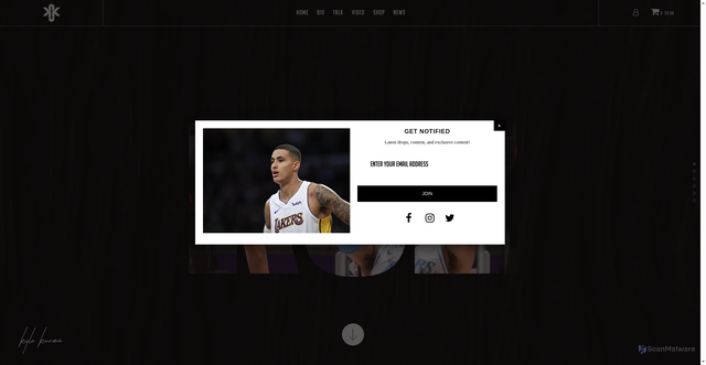 Security scan screenshot of https://kylekuzma.com/