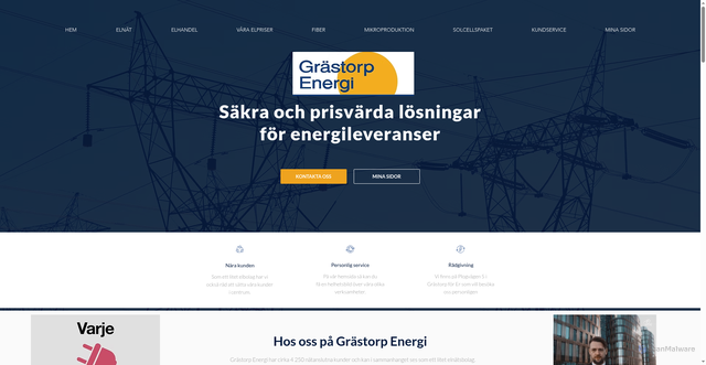 Security scan screenshot of https://grastorpenergi.se