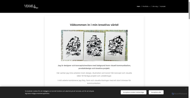 Security scan screenshot of https://vendeladesignandart.se