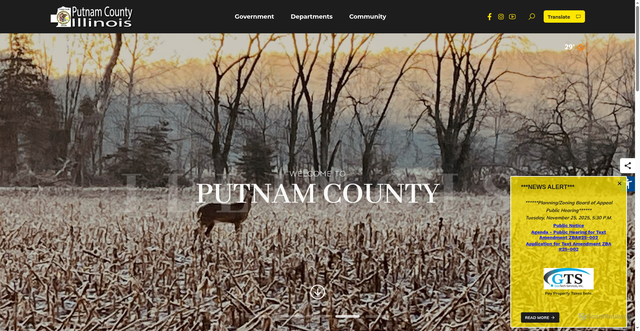 Security scan screenshot of https://putnamil.gov/