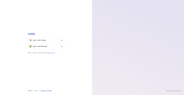Security scan screenshot of https://portal.meter.com