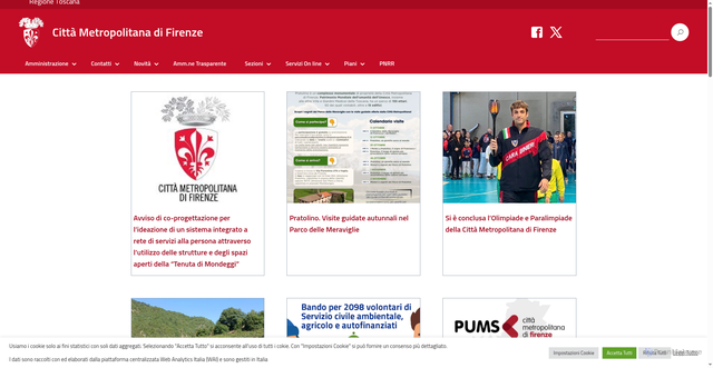 Security scan screenshot of https://www.cittametropolitana.fi.it/