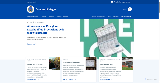 Security scan screenshot of https://comune.viggiu.va.it/
