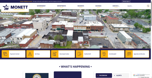 Security scan screenshot of https://monettmo.gov/