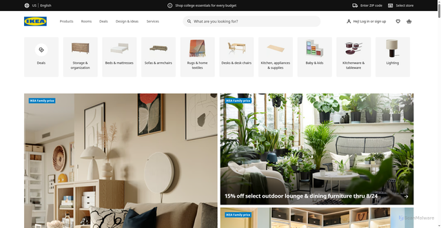 Security scan screenshot of https://ikea.us