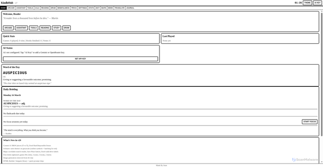 Security scan screenshot of https://kindlehub-0cm6o9owzd.edgeone.app/