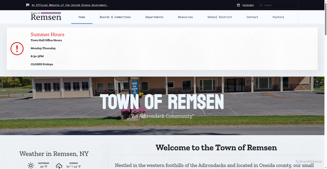 Security scan screenshot of https://remsenny.gov/