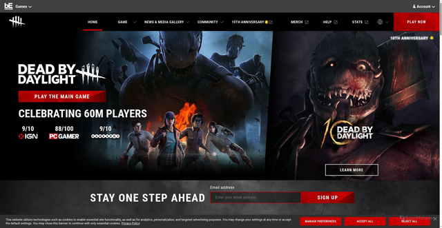 Security scan screenshot of https://deadbydaylight.com/