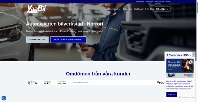 Security scan screenshot of https://yaabil.se