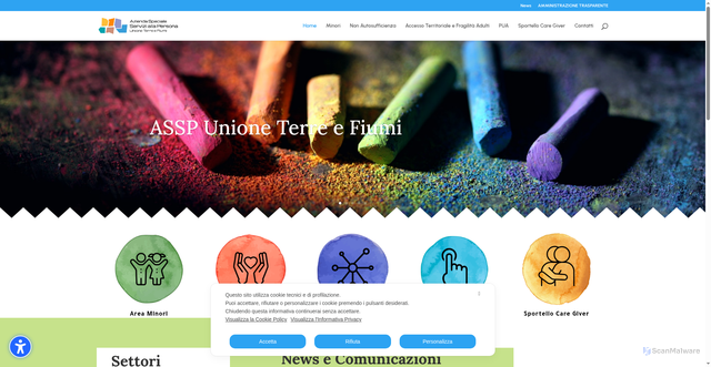 Security scan screenshot of https://www.asspterrefiumi.it