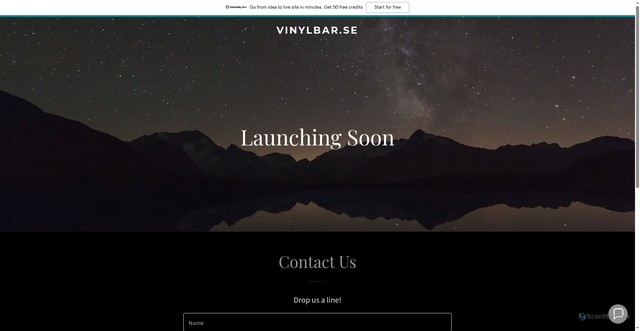 Security scan screenshot of https://vinylbar.se