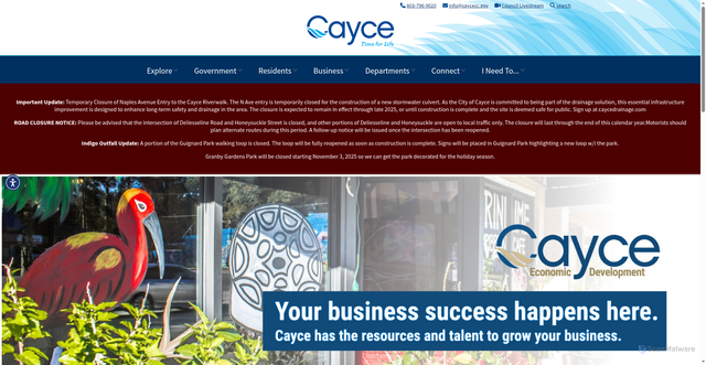 Security scan screenshot of https://caycesc.gov/