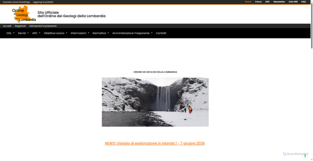 Security scan screenshot of https://www.geolomb.it/