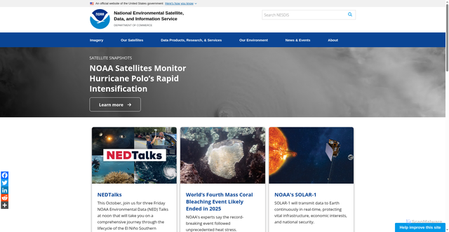 Security scan screenshot of https://nesdis.noaa.gov