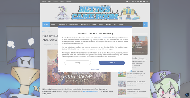 Security scan screenshot of https://www.nettosgameroom.com/2026/08/fire-emblem-fortunes-weave-complete.html