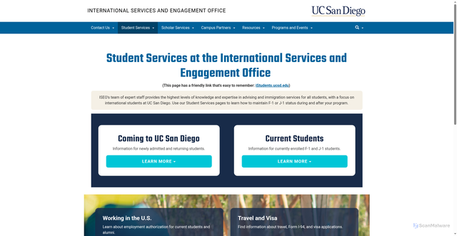 Security scan screenshot of https://ispo.ucsd.edu