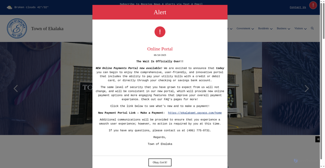 Security scan screenshot of https://ekalaka.gov/