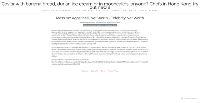 Security scan screenshot of https://mggburnsblog-rcr7wuwi6l.edgeone.app/1315-massimo-agostinelli-net-worth-celebrity-net-worth.html